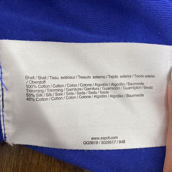 Esprit Blue Long Sleeve Roundneck top - Picture 10 of 10